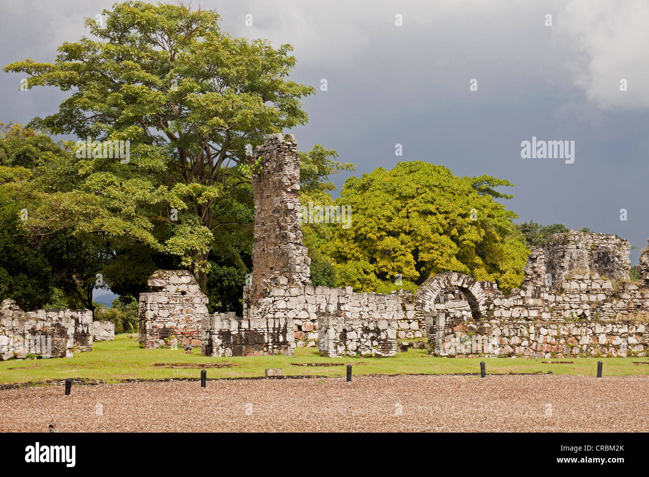 Ruins of Old Panama City, Panama la Vieja, UNESCO World Heritage Site, Panama City, Panama, Central America Stock Photo