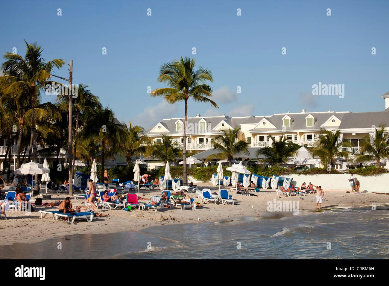 Sandy beach, South Beach, Key West, Florida Keys, Florida, USA Stock