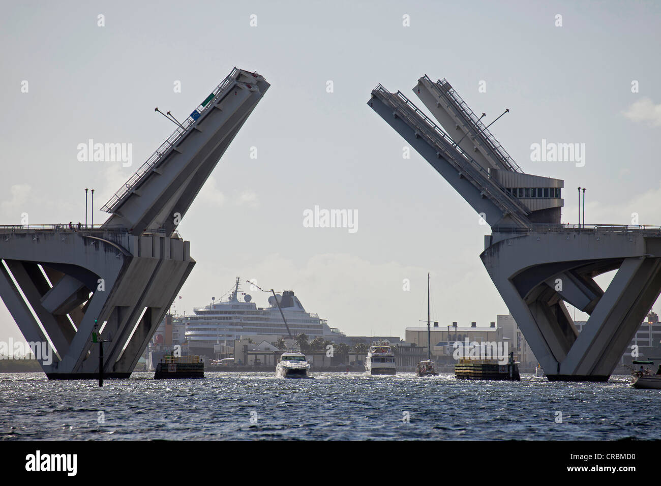 Bascule bridge in the harbour of Port Everglades in Ford Lauderdale