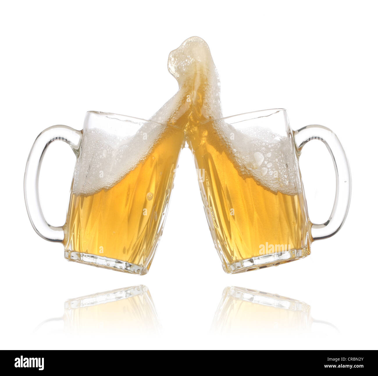 Celebration toast with beer Stock Photo Alamy