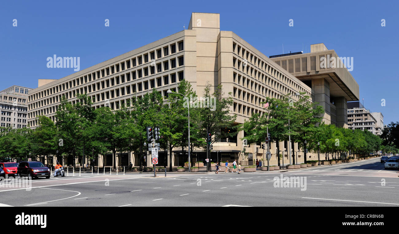 United States J. Edgar Hoover FBI Federal Bureau of Investigation Building, Washington DC, District of Columbia, USA Stock Photo