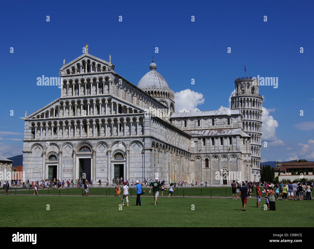 Cathedral and Leaning Tower of Pisa Stock Photo