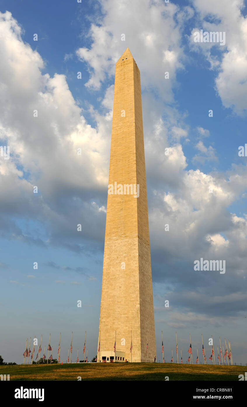 Washington National Monument, memorial, Obelisk, Washington DC, District of Columbia, USA, PublicGround Stock Photo