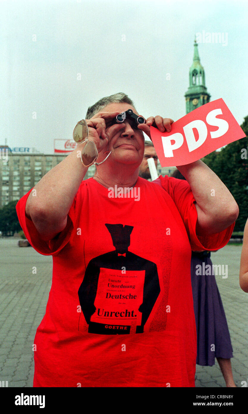 Pds Protest Berlin Germany Stock Photo Alamy