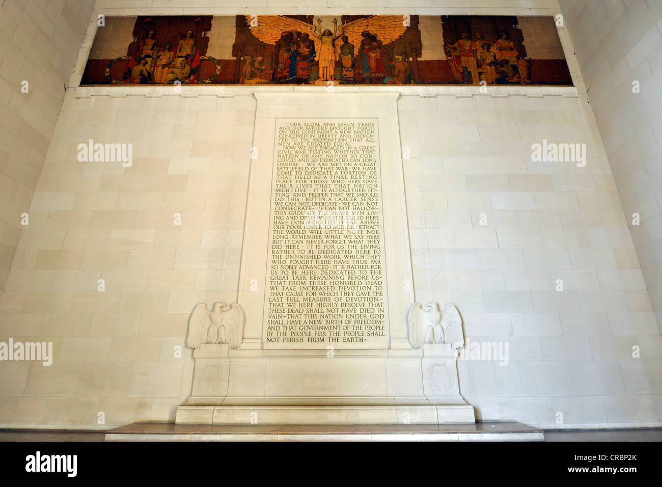 Famous "Gettysburg Address" speech, Lincoln Memorial, Washington DC