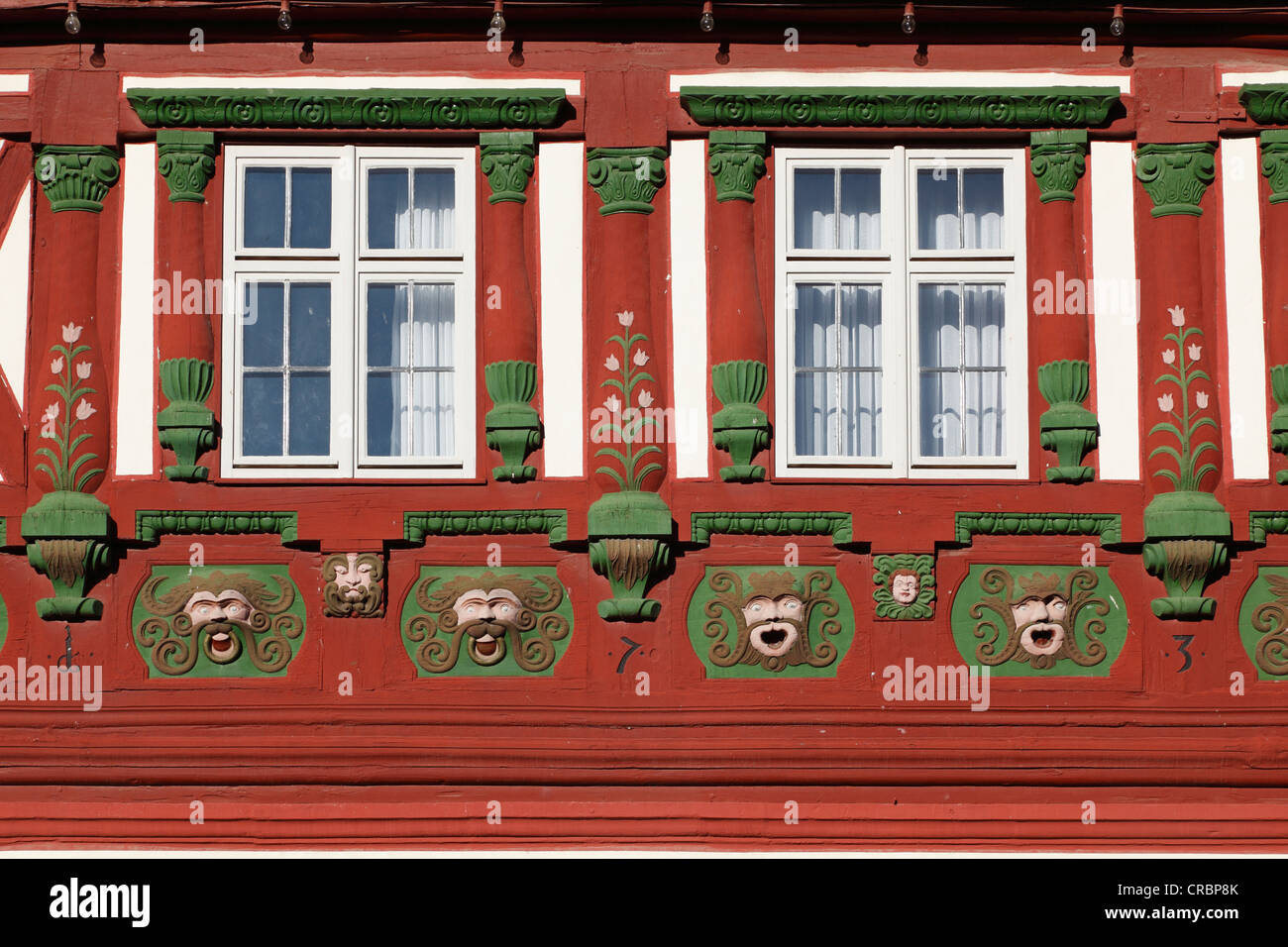 Detail of a half-timbered house, Koenigsberg in Bavaria, Hassberge, Lower Franconia, Franconia, Bavaria, PublicGround Stock Photo