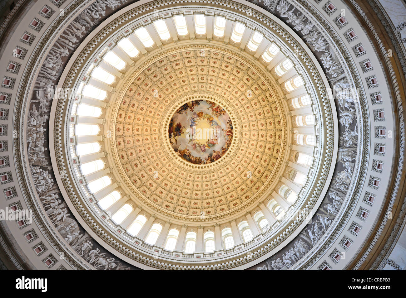 Rotunda Of The Dome Fresco Apotheosis Of Washington By