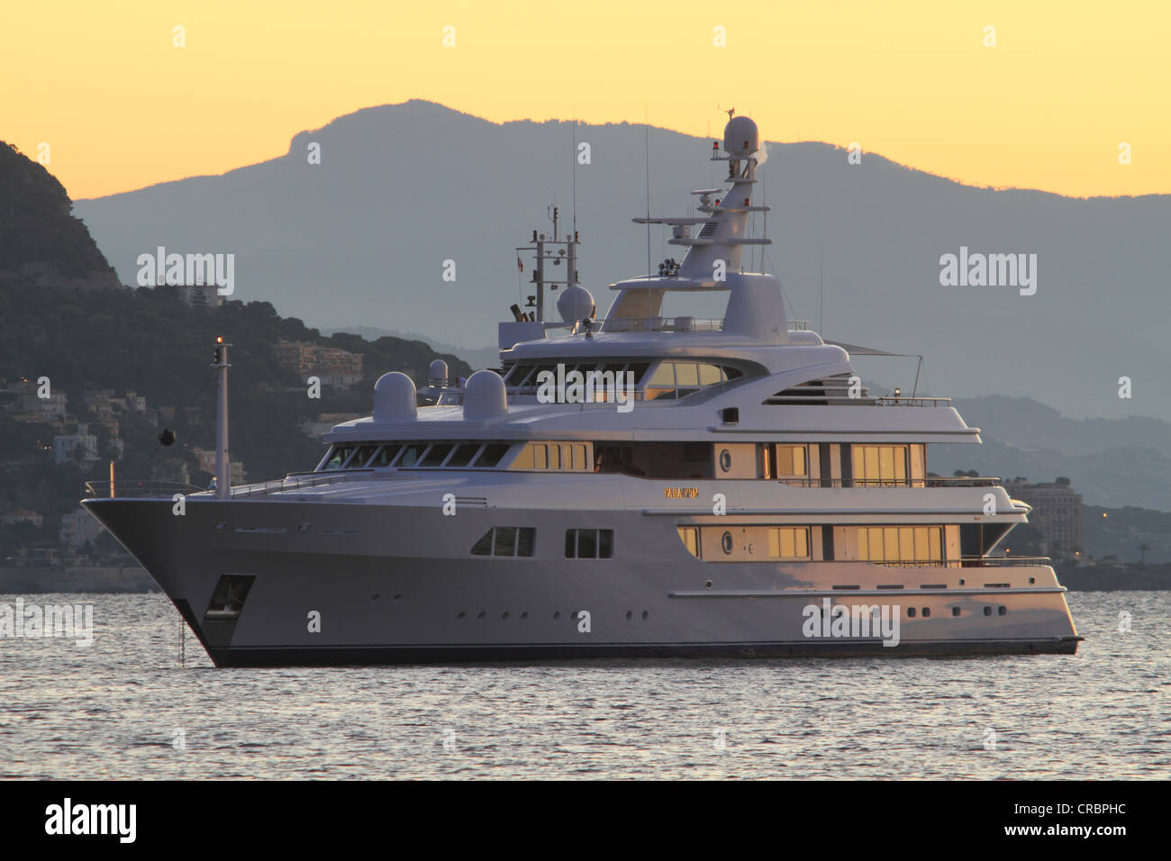 Paraffin, cruiser, built by Feadship, 60.10 m, built in 2002, French Riviera, France, Mediterranean Sea, Europe Stock Photo