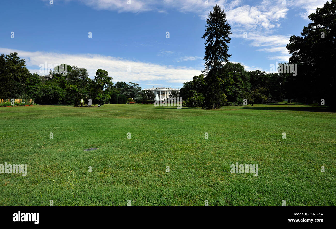 The White House, Washington DC, District of Columbia, United States of America, USA, PublicGround Stock Photo