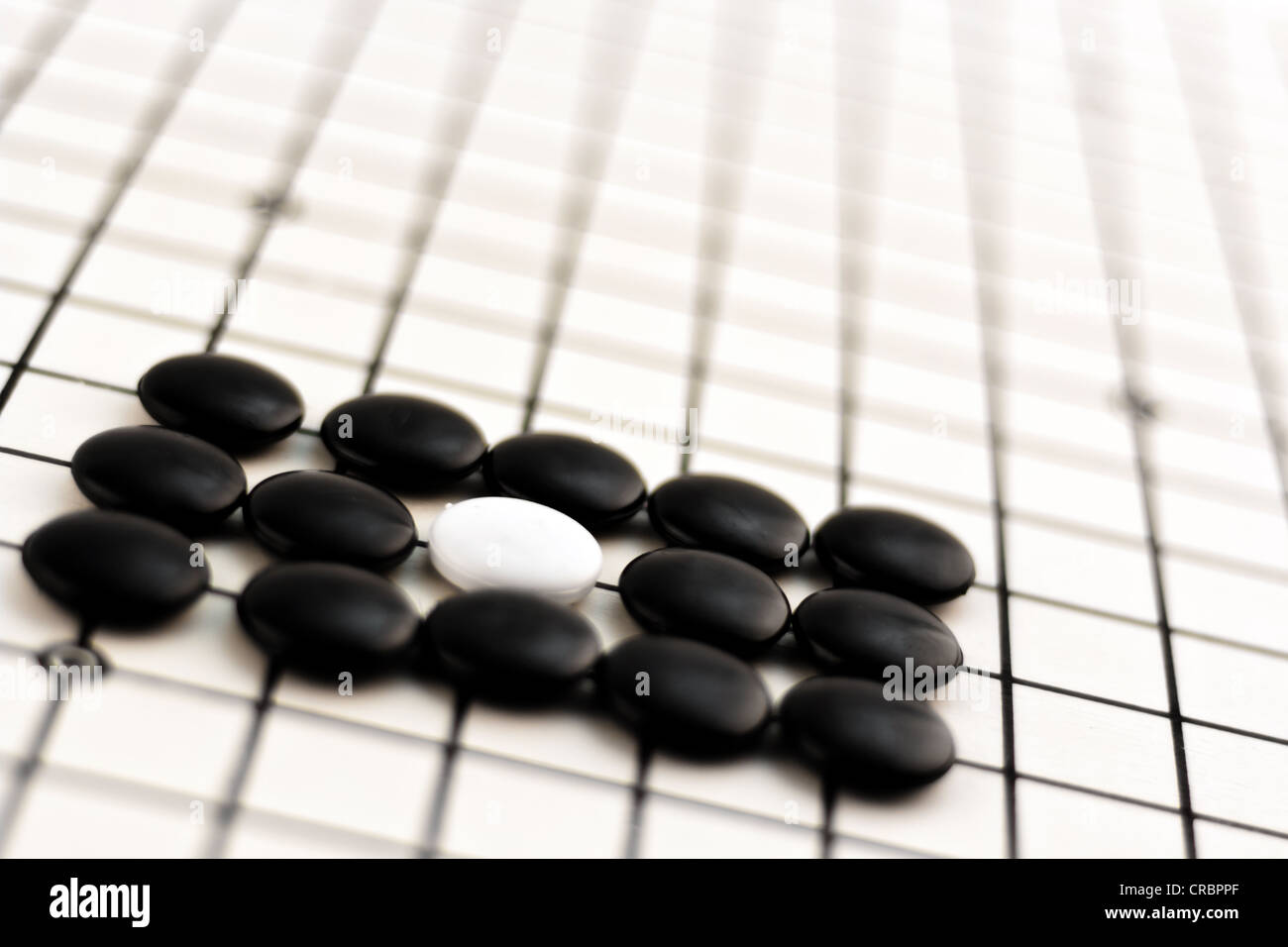 Go Weigi Chinese Board Game On Its Original Grid Table Stock Photo Go Weigi Chinese Board Game On Its Original Grid Table Stock Photo