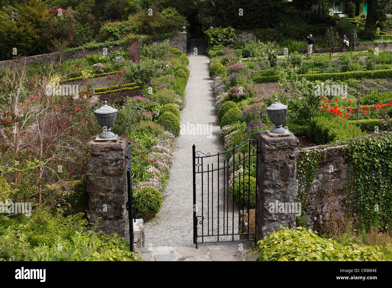 Walled garden, Glenveagh Castle and Gardens, Glenveagh National Park, County Donegal, Ireland, Europe Stock Photo