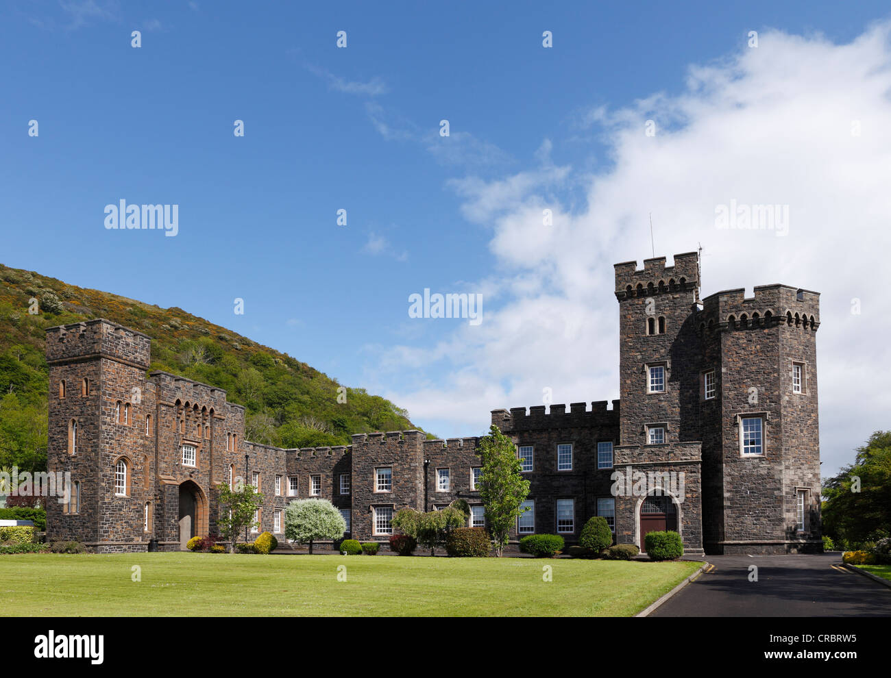 Garron Tower, St Killian's College, Glens of Antrim, County Antrim, Northern Ireland, United Kingdom, Europe Stock Photo
