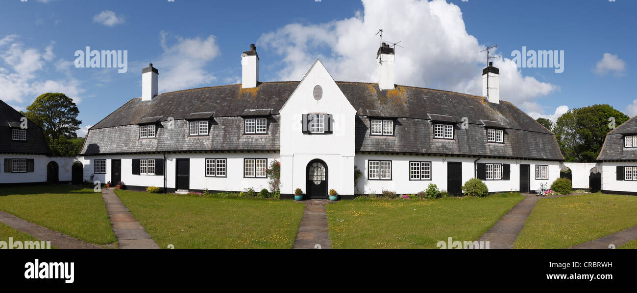 Square Cottage in Cushendun, County Antrim, Northern Ireland, United Kingdom, Europe, PublicGround Stock Photo