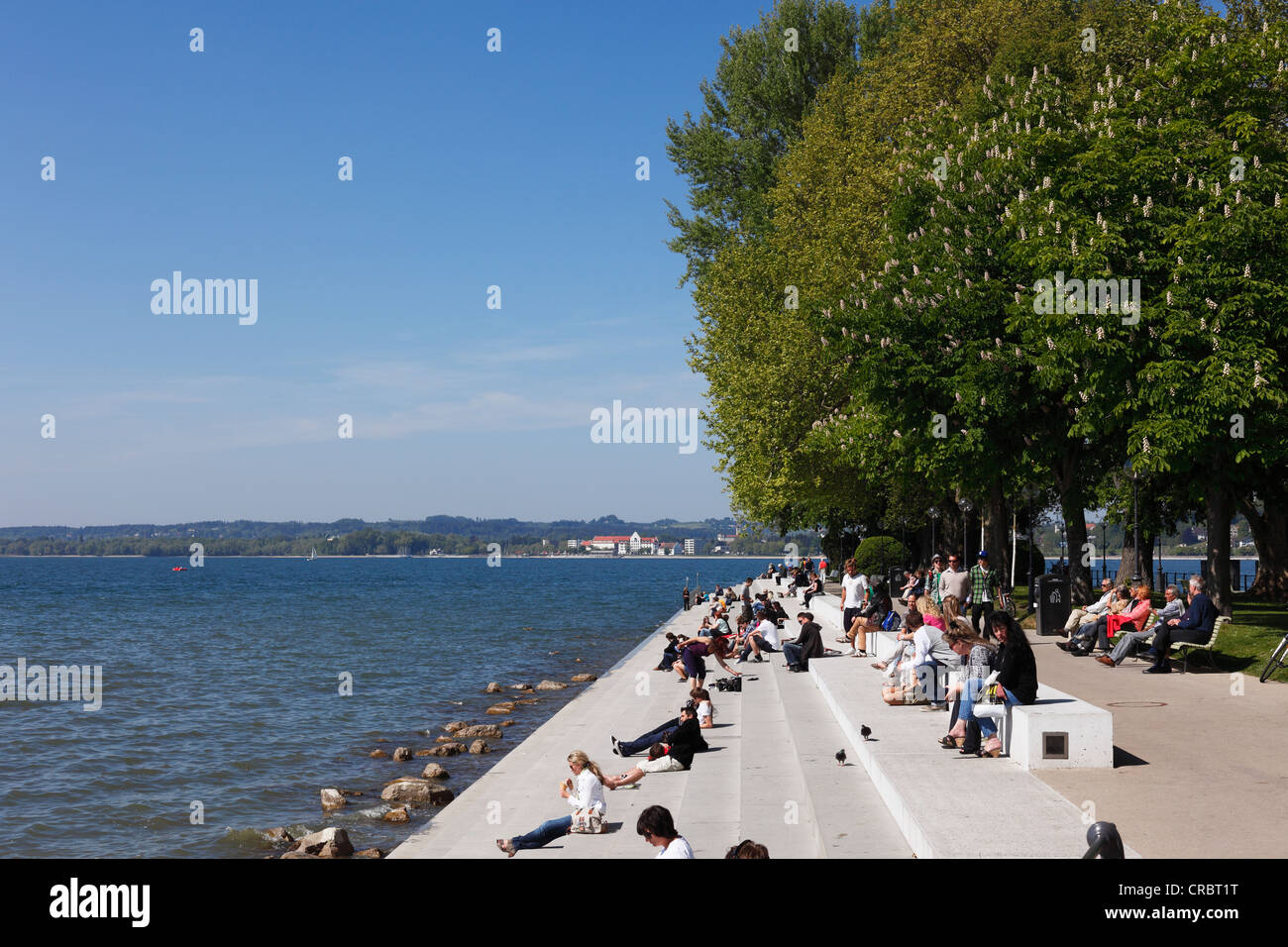 Promenade on Lake Constance, Bregenz, Vorarlberg, Austria, Europe, PublicGround Stock Photo