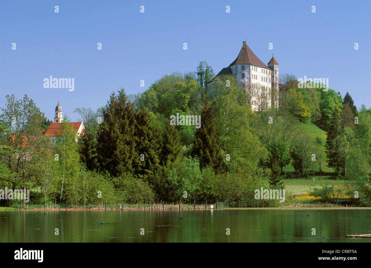 Castle in Bad Groenenbach, Lower Allgaeu, Allgaeu, Swabia, Bavaria, Germany, Europe, PublicGround Stock Photo