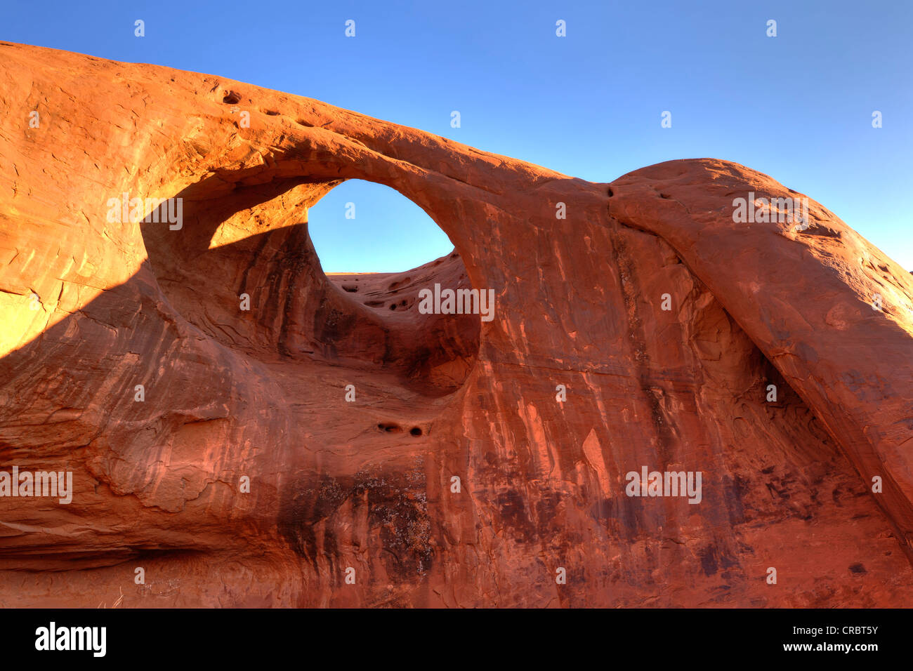 Navajo Patina, Tapestry, Goblins, Big Hogan Arch, Monument Valley, Navajo Tribal Park, Navajo Nation Reservation, Arizona, Utah Stock Photo