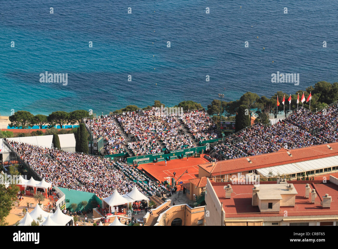 Final of the Rolex Monaco Masters 2011 tennis tournament, Roquebrune-Cap-Martin, Alpes Maritimes department, Provence Alpes Côte Stock Photo