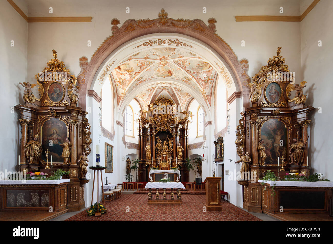Salvatorkirche church, Hollfeld, Little Switzerland, Upper Franconia, Franconia, Bavaria, Germany, Europe Stock Photo