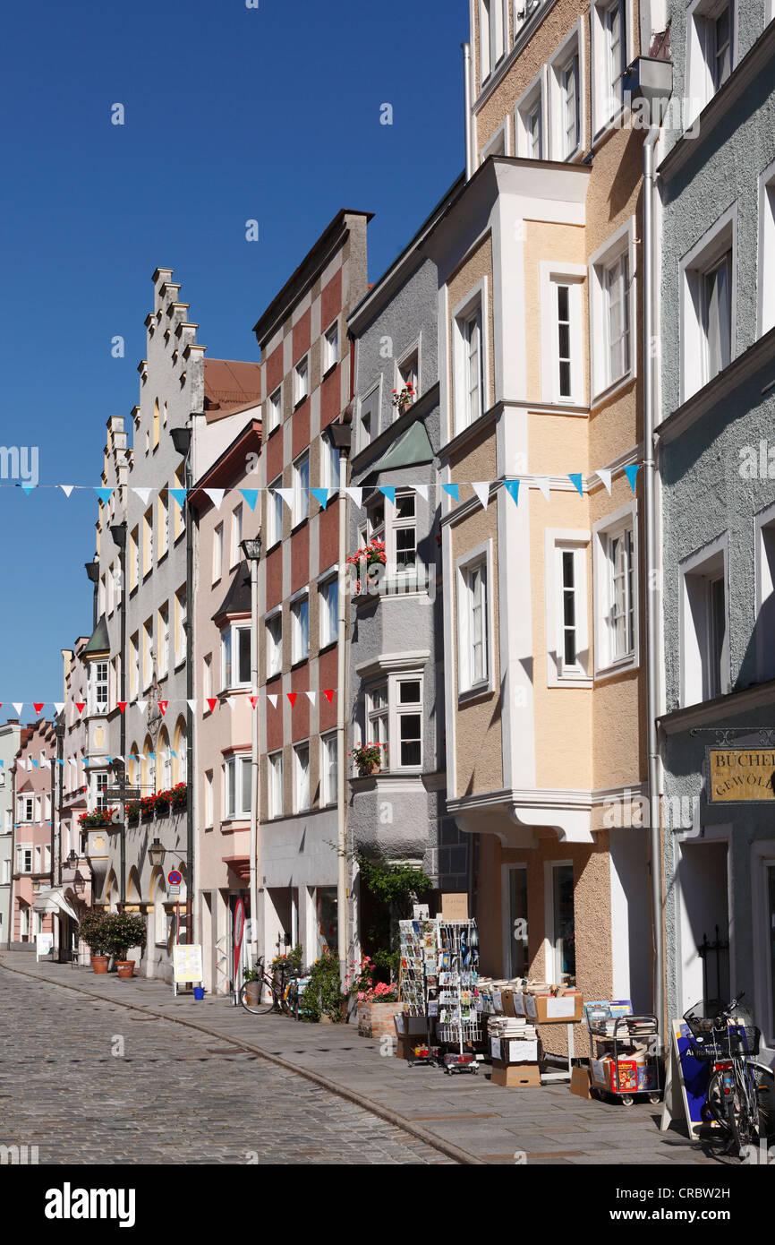 Main street in Trostberg, Chiemgau, Upper Bavaria, Bavaria, Germany, Europe, PublicGround Stock Photo