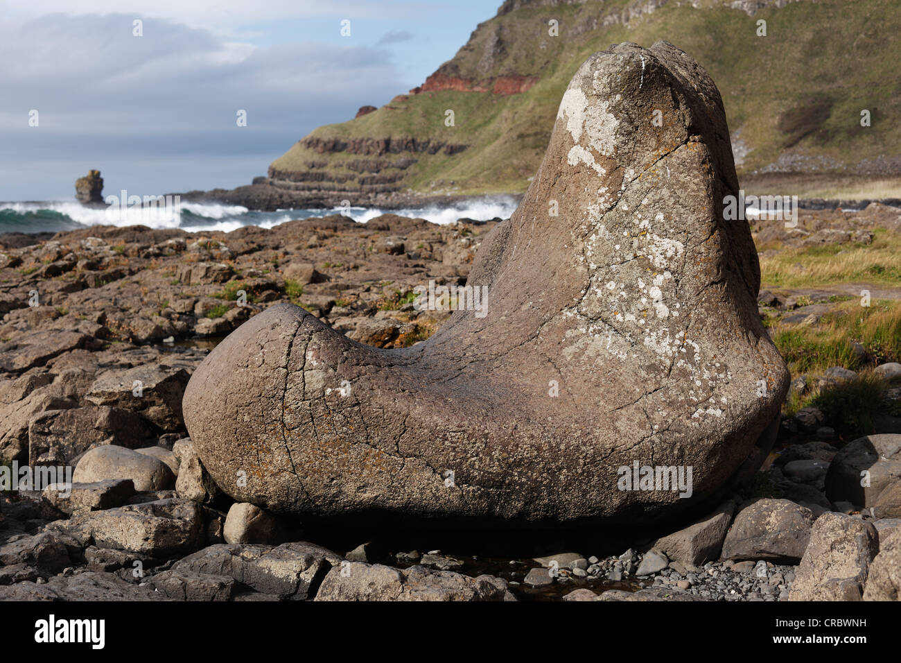 The Giant's Boot, Giant's Causeway, Causeway Coast, Antrim, Northern Ireland, United Kingdom, Europe Stock Photo