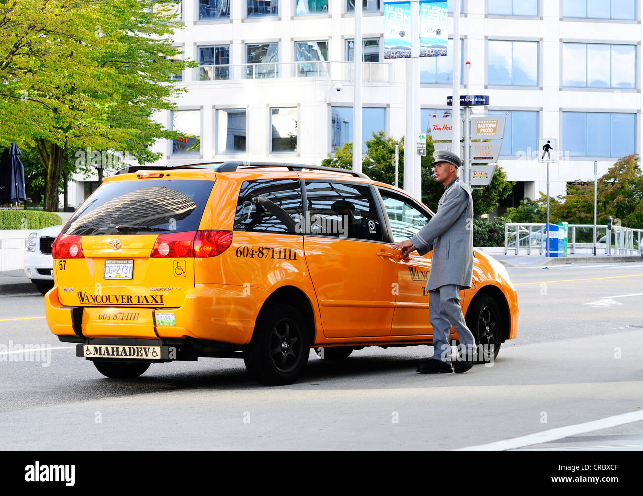 A taxi in Vancouver Stock Photo Alamy
