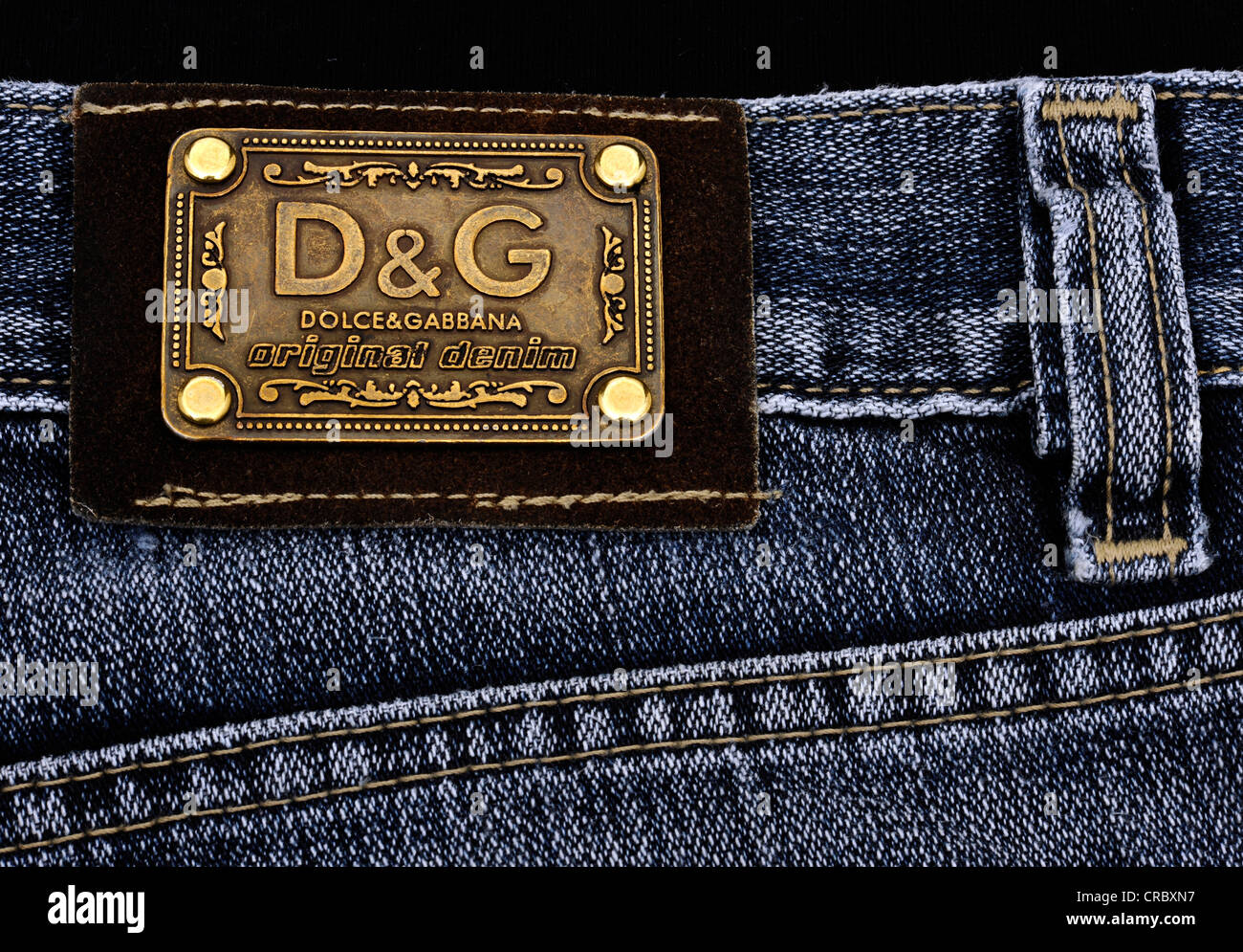 Dolge & Gabbana label on jeans Stock Photo - Alamy