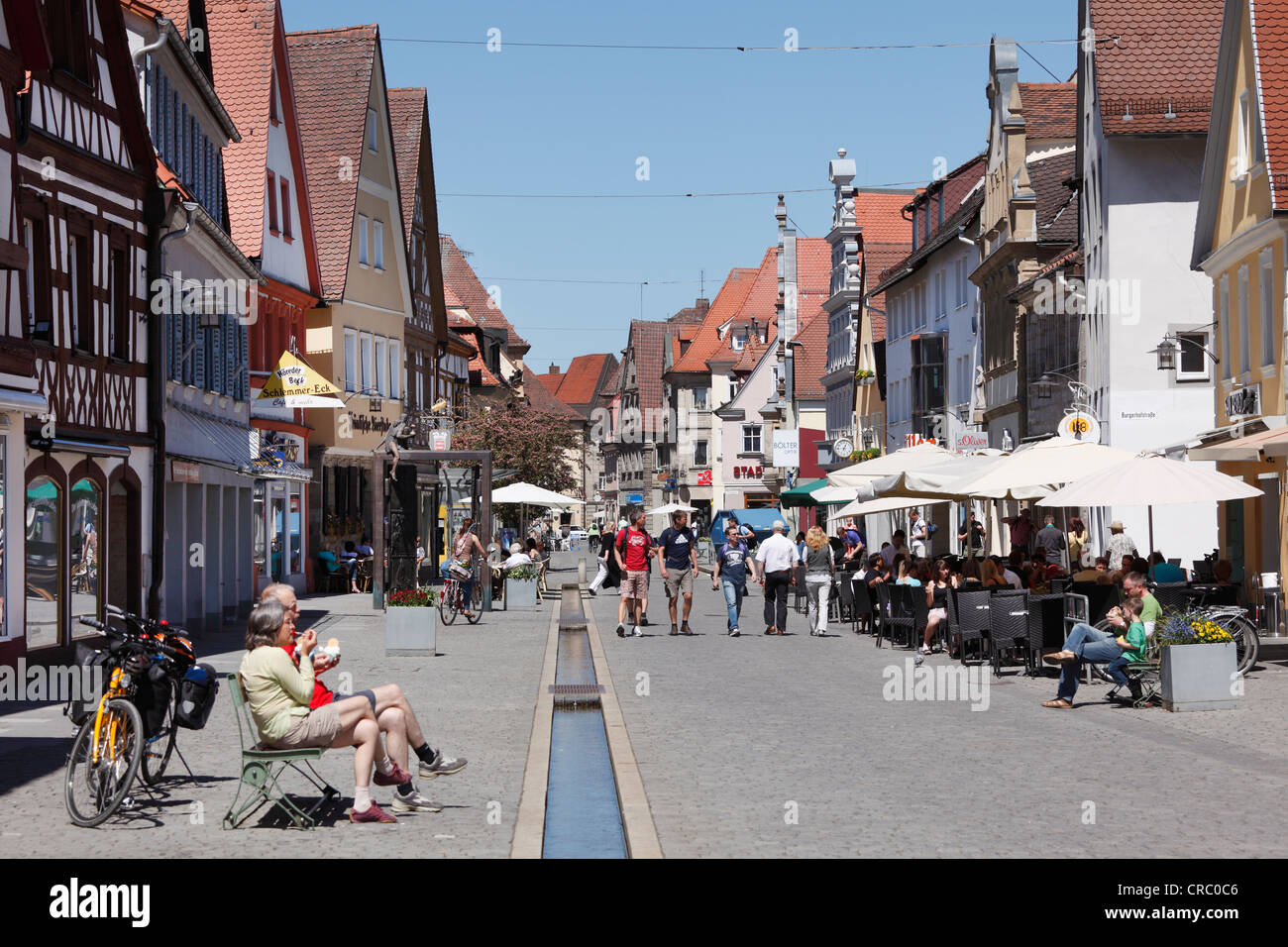 Main street, Forchheim, Franconian Switzerland, Upper Franconia, Franconia, Bavaria, Germany, Europe Stock Photo