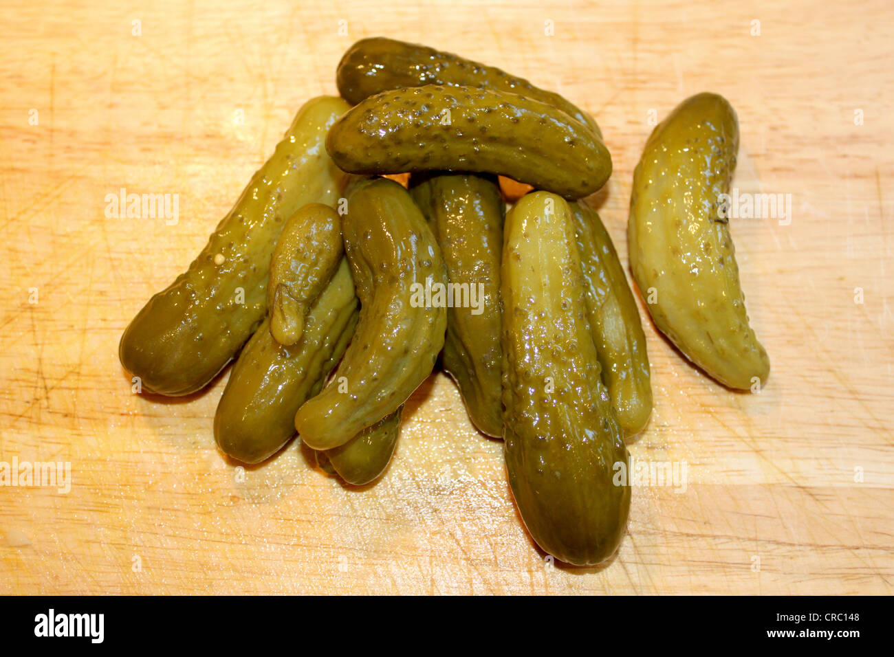 Green pickles Stock Photo
