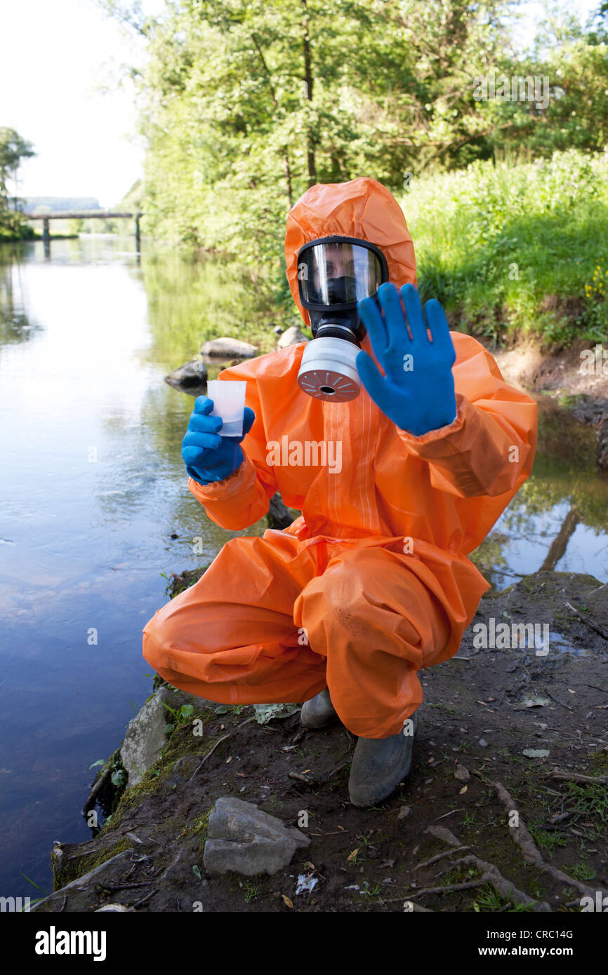 Expert analysis of radioactive water Stock Photo Alamy