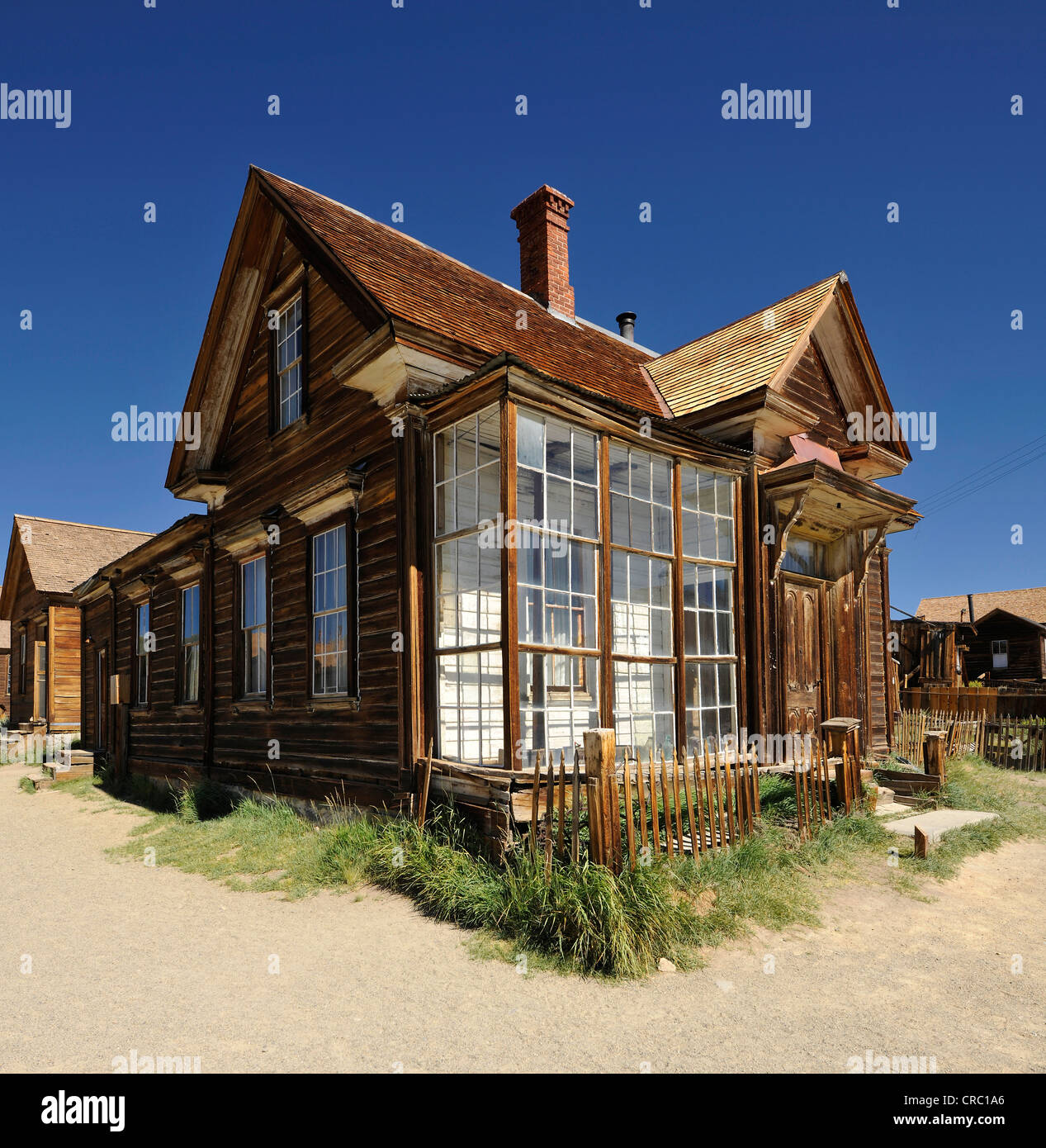 Residence of James Stuart Cain, a wealthy citizen from the ghost town of Bodie, a former gold mining town Stock Photo