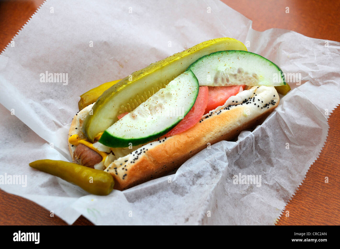 CHICAGO STYLE HOT DOG Stock Photo Alamy