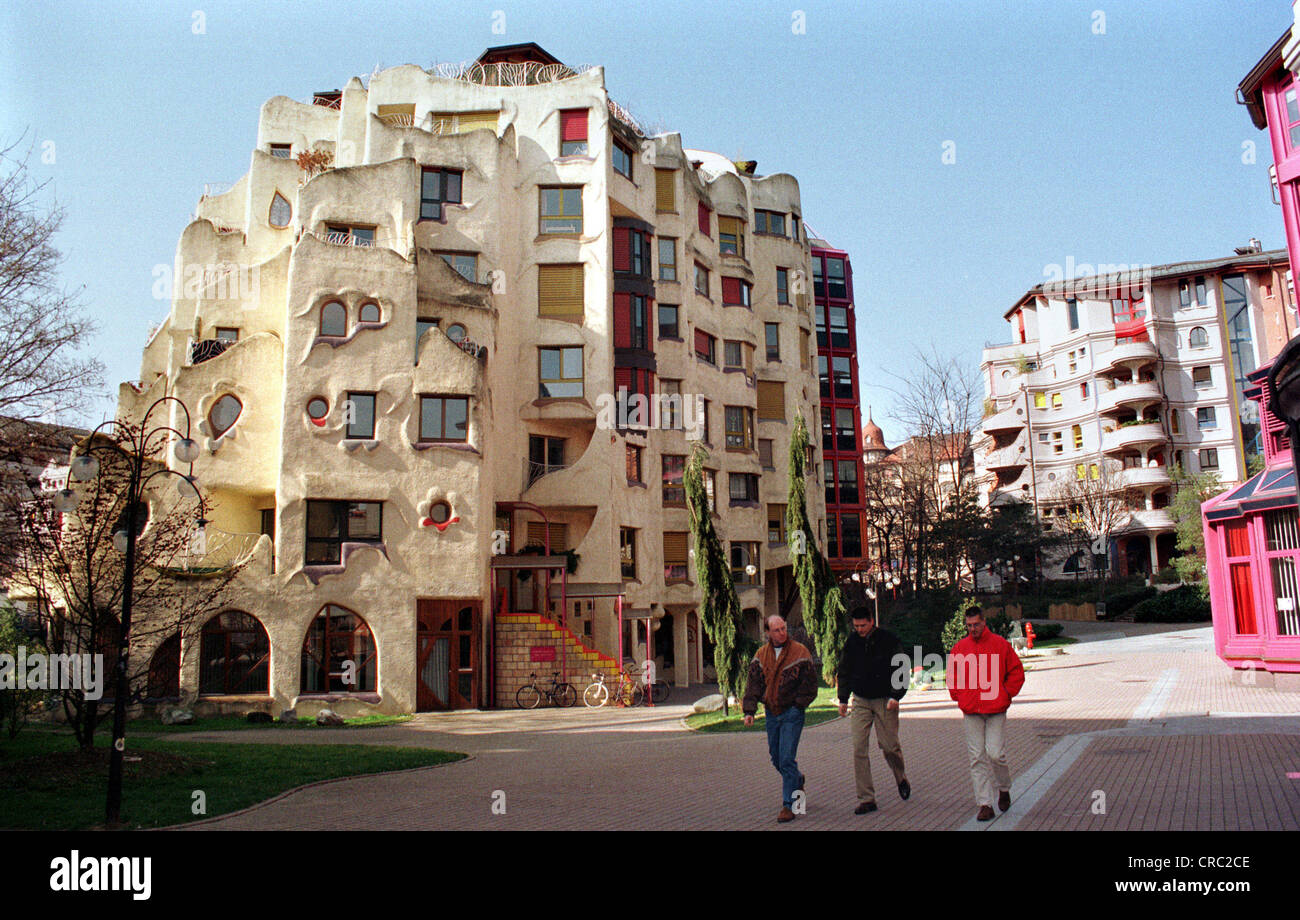 Modern architecture of a housing estate in Geneva, Switzerland Stock