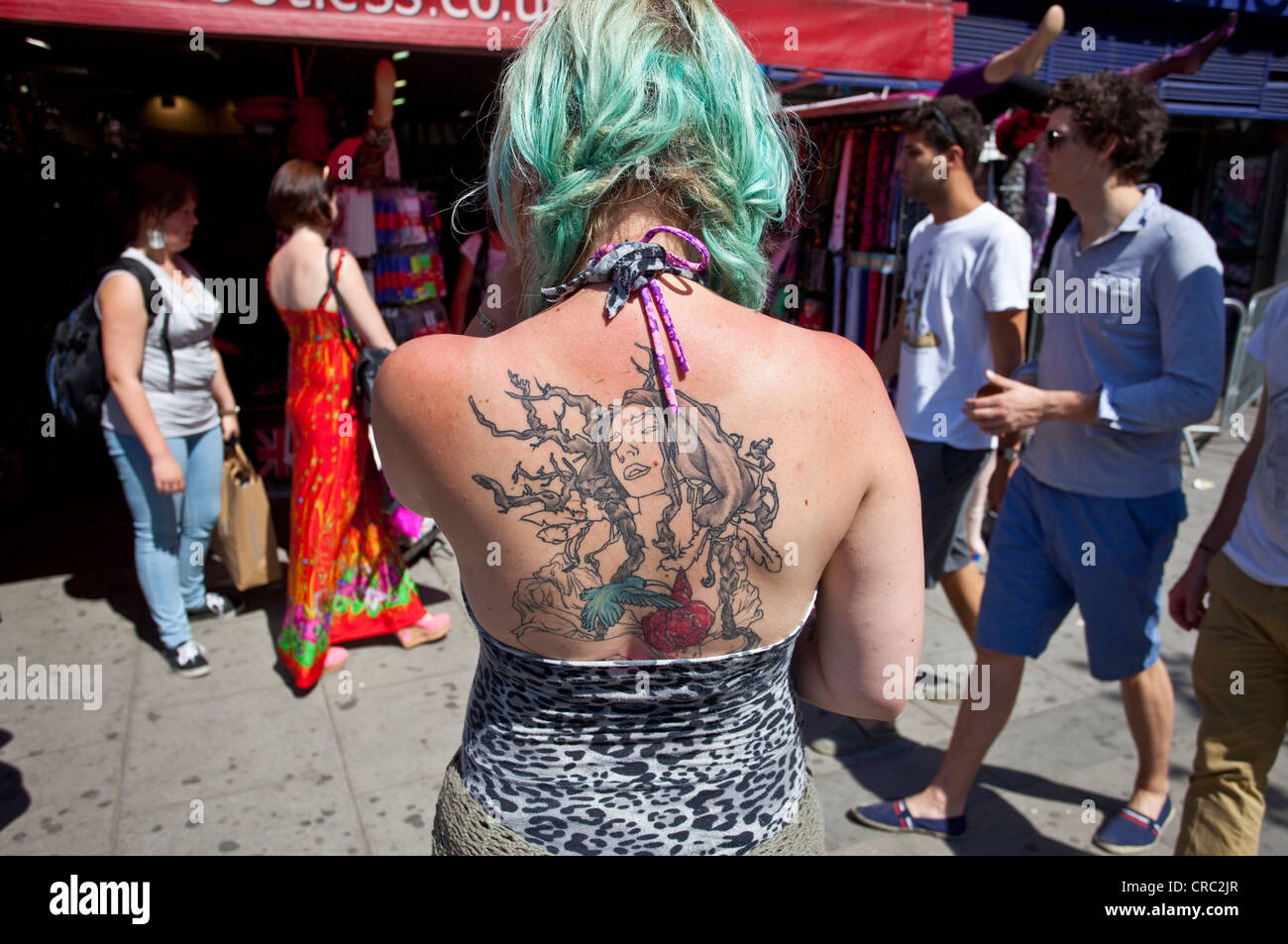 A group of punk friends go into a piercing and tattoo parlour in Camden Town  Stock Photo  Alamy