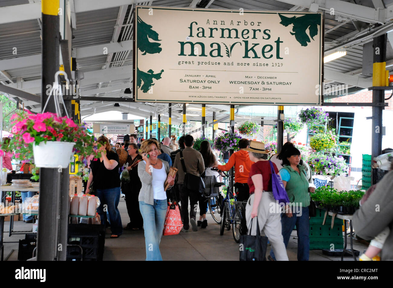 FARMER'S MARKET,ANN ARBOR,MICHIGAN,USA Stock Photo