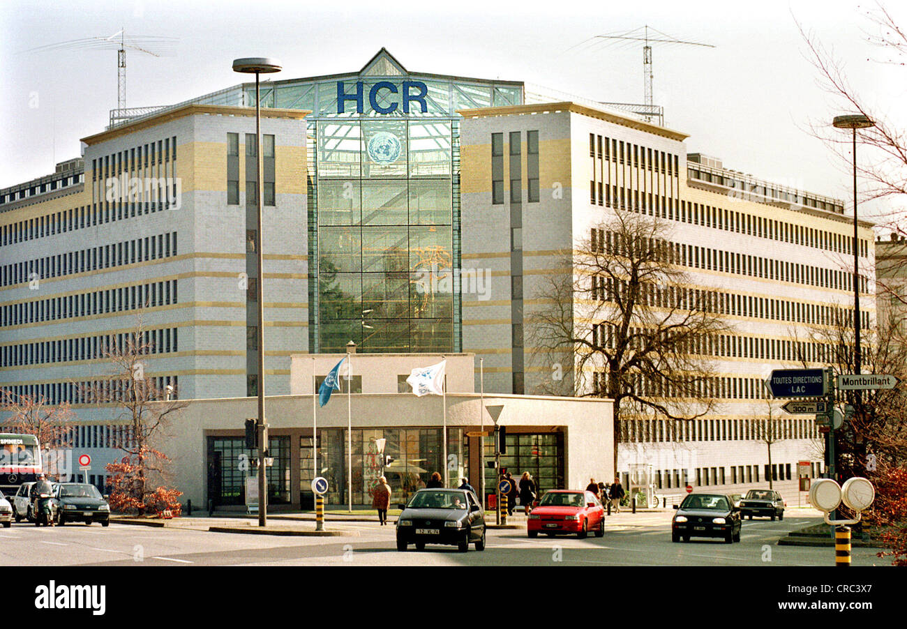 Headquarters of the UN HCR Fluechtlingswerks in Geneva, Switzerland Stock Photo