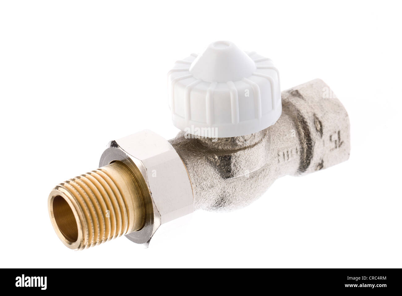 Thermostatic valve for hydronic radiator and floor heating applications Stock Photo