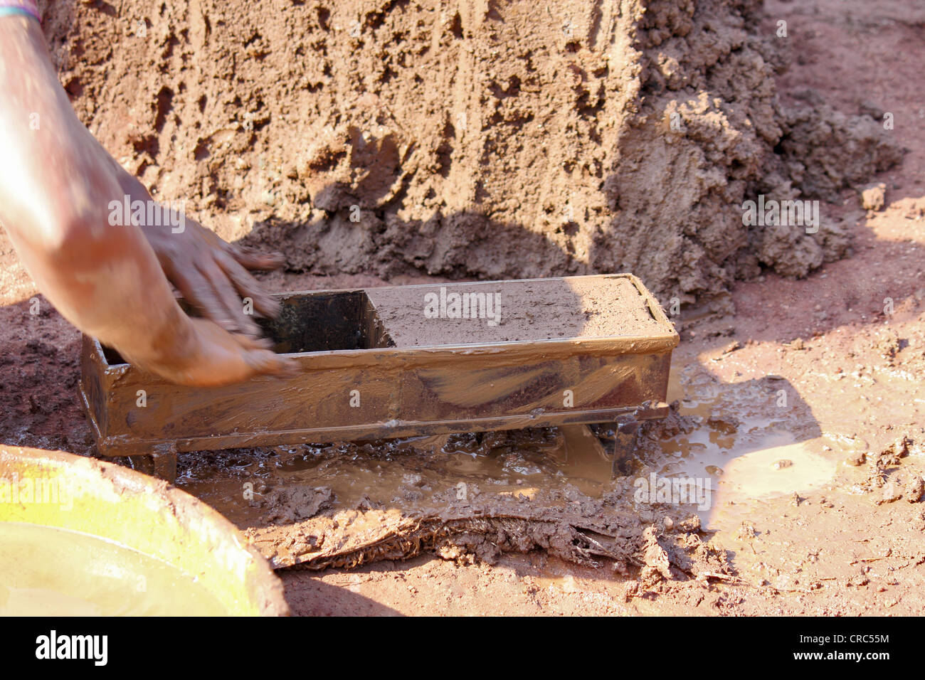 Dies/Moulds for making bricks Stock Photo