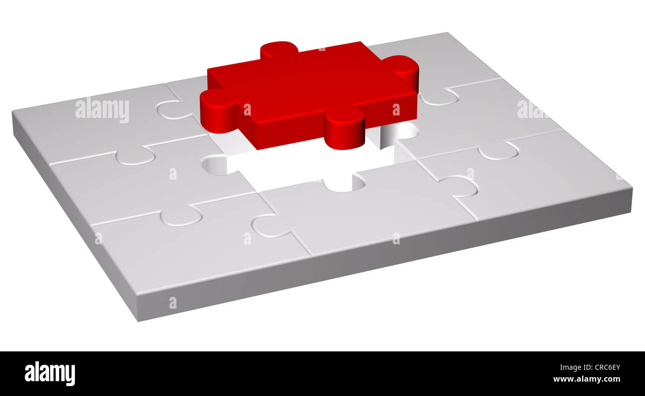 Illustration of color puzzle pieces isolated on white background Stock ...