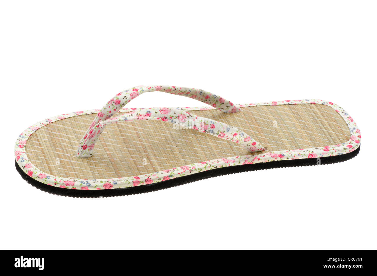 Ladies flip-flop summer sandal - image taken in the studio with a white background Stock Photo