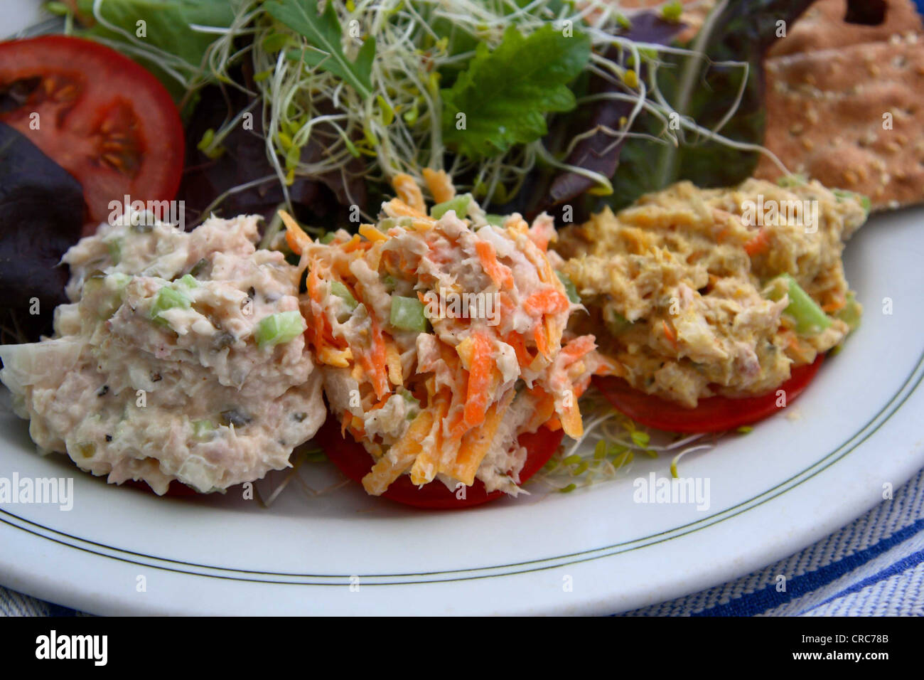 Three variations of Tuna Salad Stock Photo Alamy