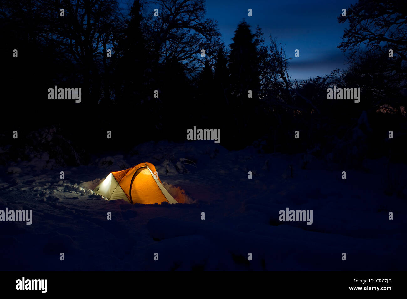 Camping snow tent hi-res stock photography and images - Alamy