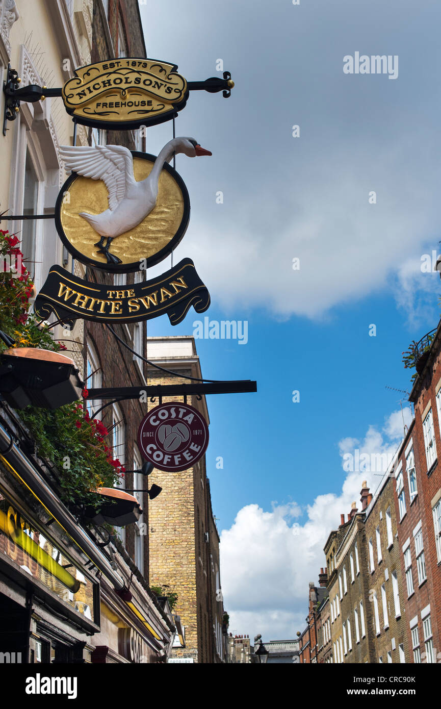The Swan pub, New Row, London, England Stock Photo