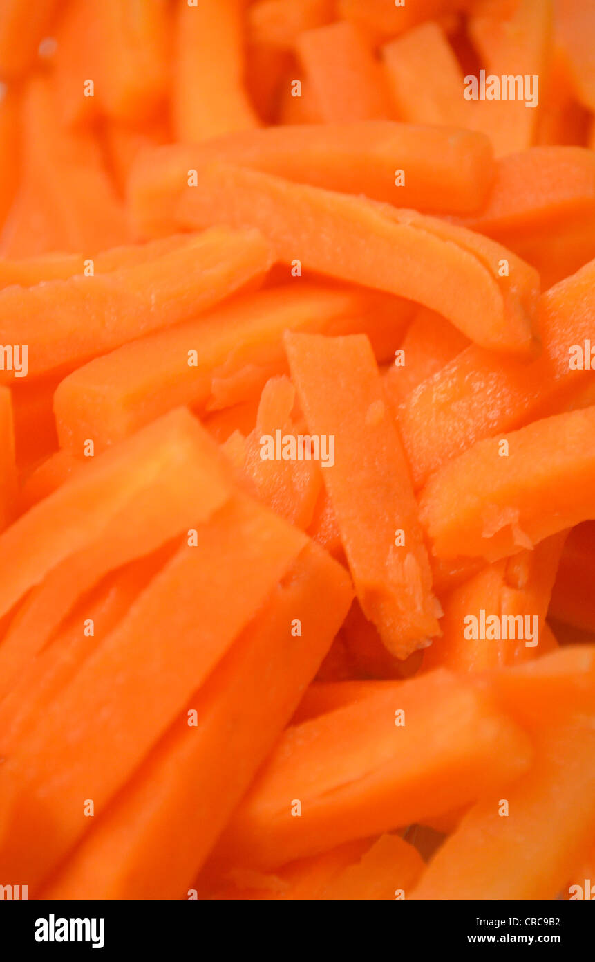 close up of boiled carrots Stock Photo