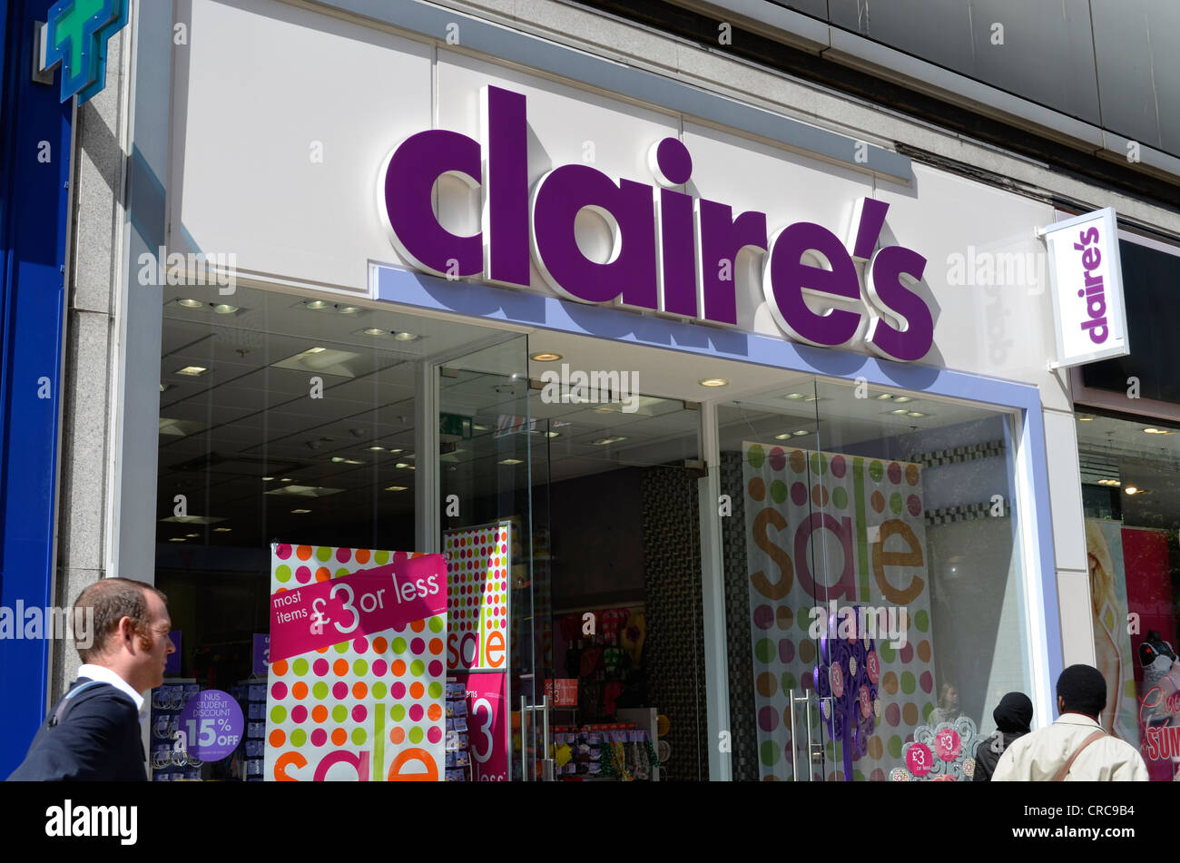 Claire's accessories store on Oxford street London Stock Photo