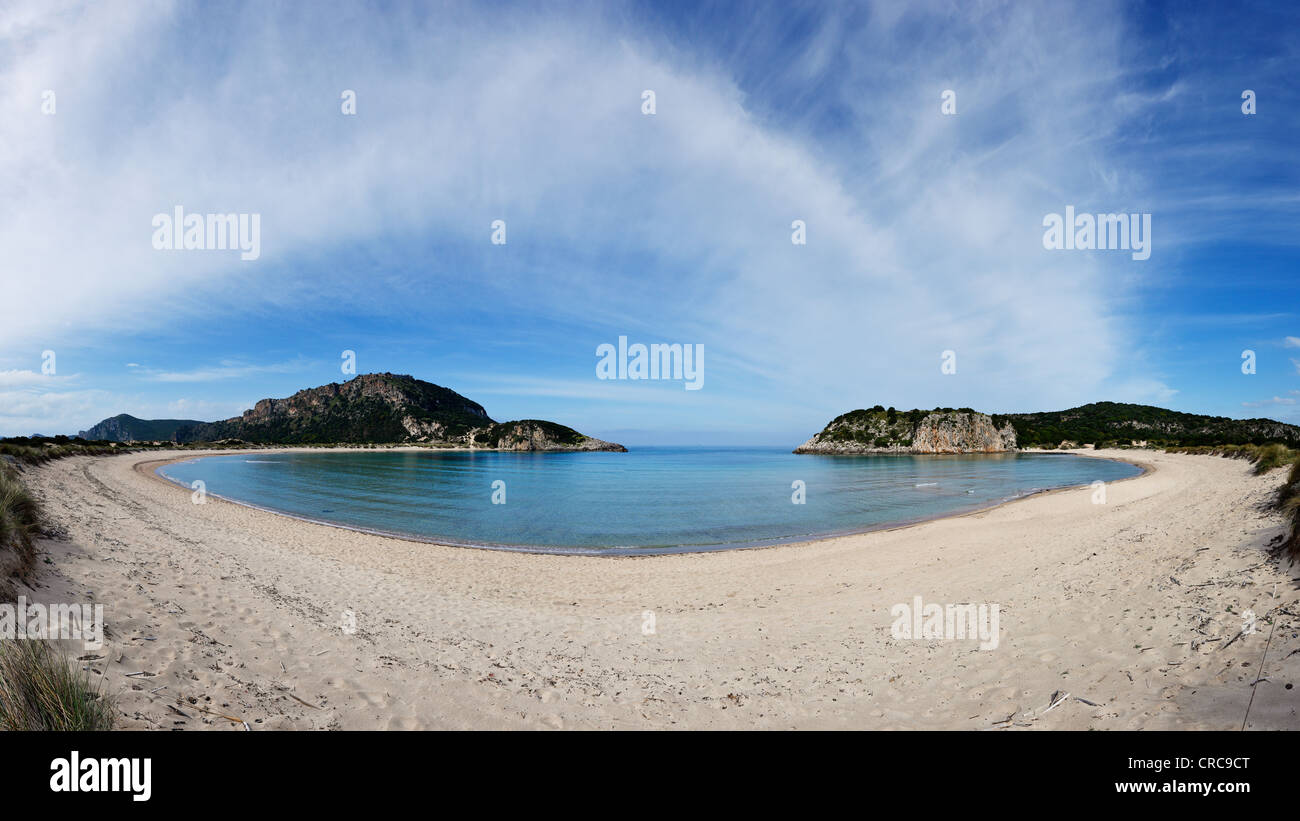 The amazing Voidokoilia beach in Messinia, Greece Stock Photo