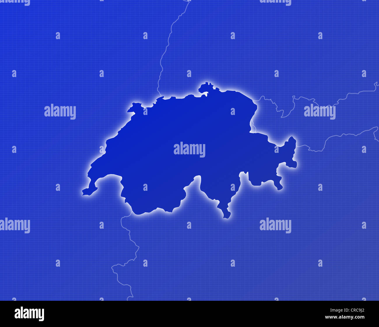 Political map of Swizerland with the several cantons Stock Photo - Alamy