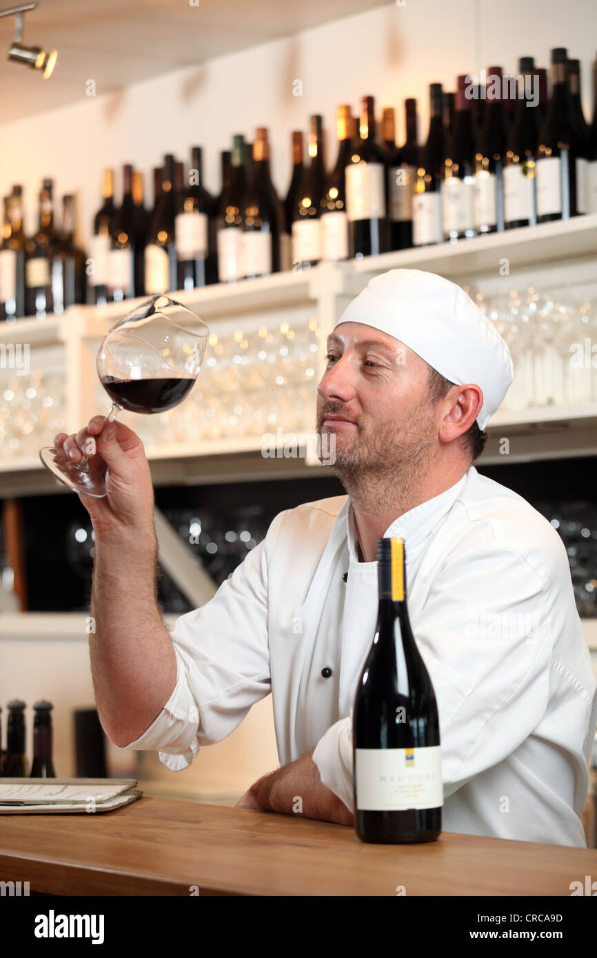 chef patron Daniel Monopoli at the Boat Shed Cafe, Nelson, New Zealand