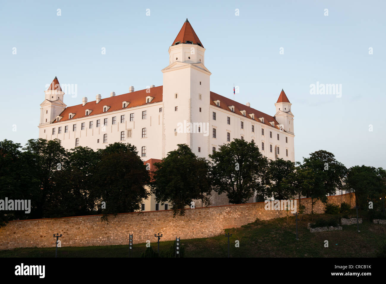 Bratislava castle at dusk, Slovakia Stock Photo