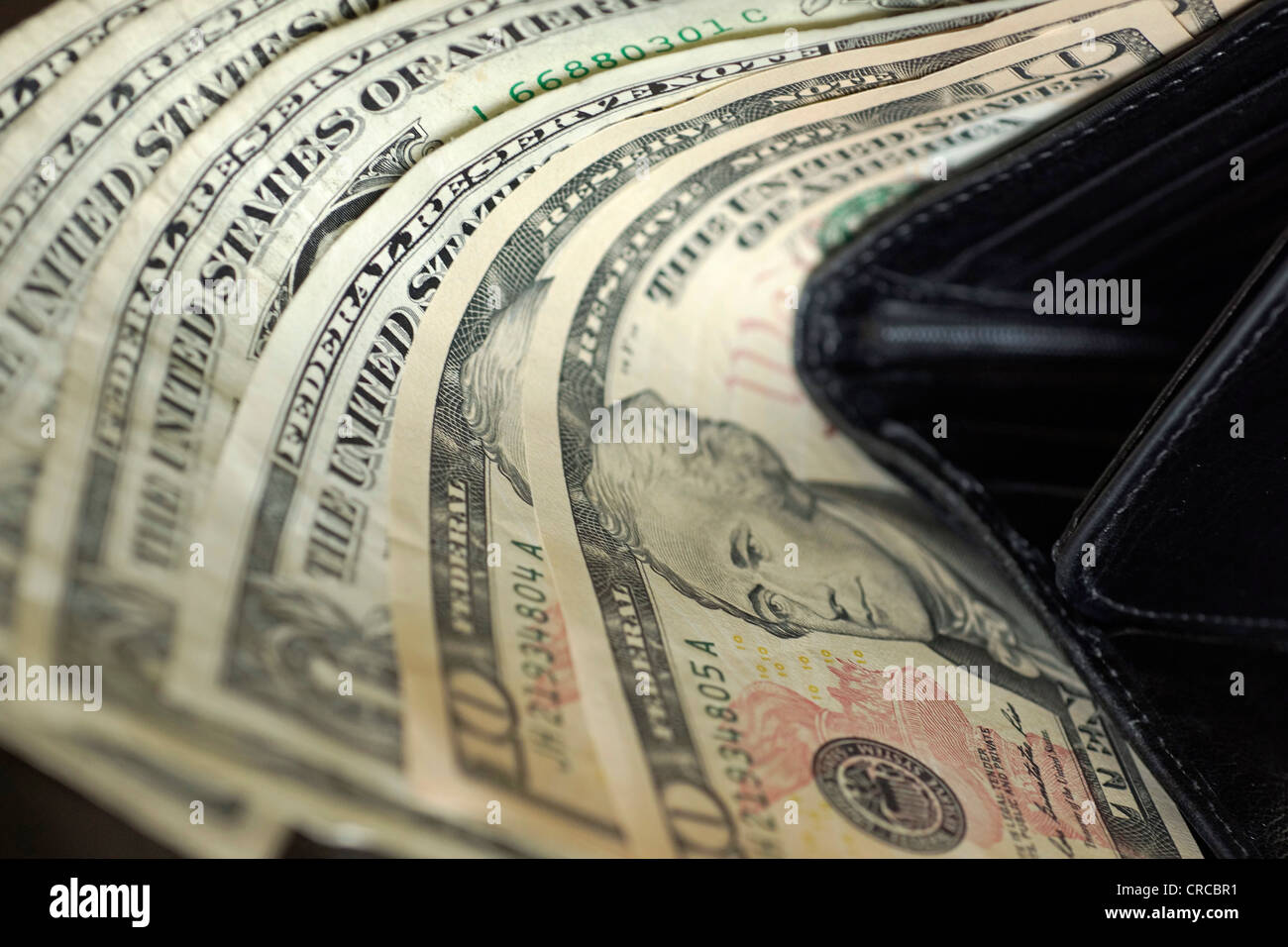 Dollar Bills, Notes, US Currency Dollars Stock Photo