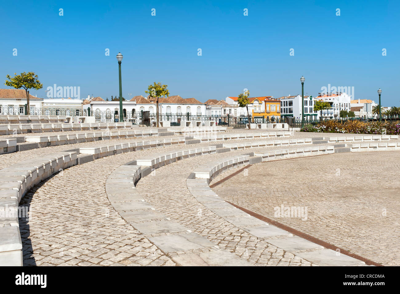 Praça da Republica, Tavira, Algarve, Portugal Stock Photo